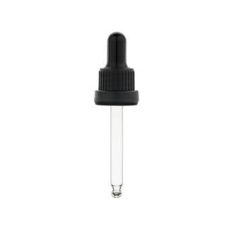 30ml Tamper Evident Dropper 18mm - Black