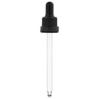 100ml Tamper Evident Dropper 18mm - Black