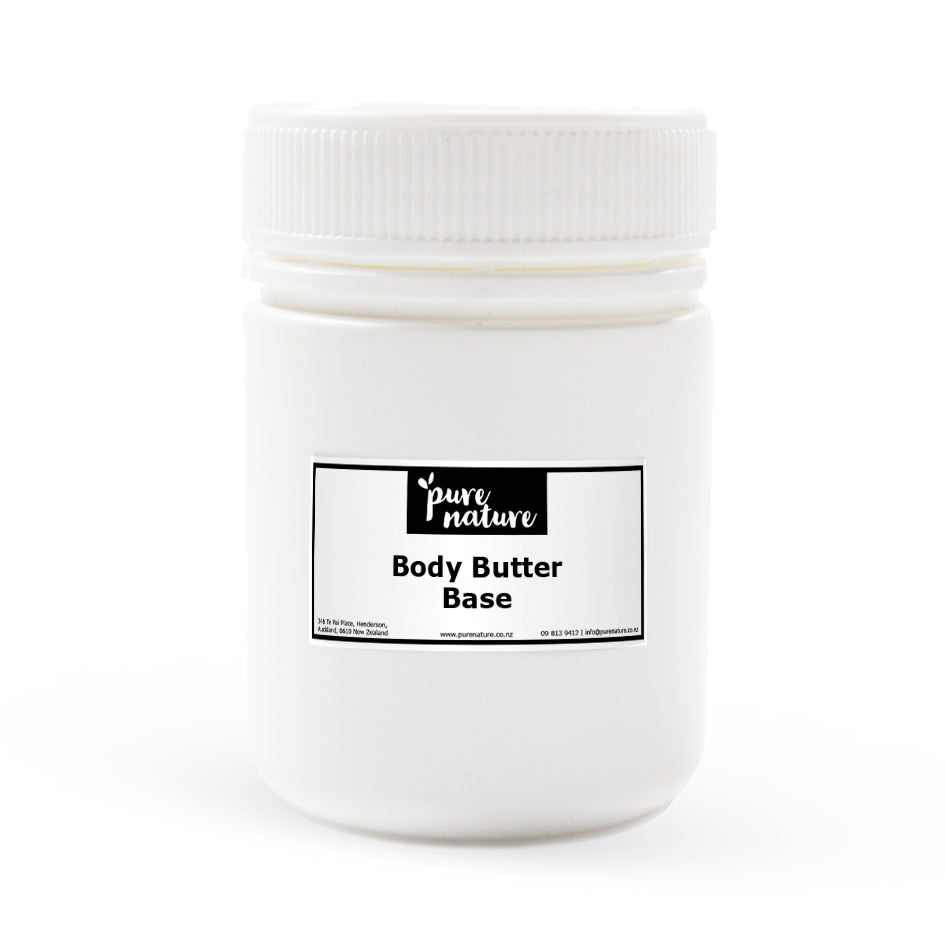 Creamy purenaturenz Body Butter Base in a white jar, smooth and rich texture for skincare formulations.