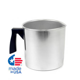 Small purenaturenz candle making pouring pitcher with a spout, used for pouring wax or liquids during candle crafting.