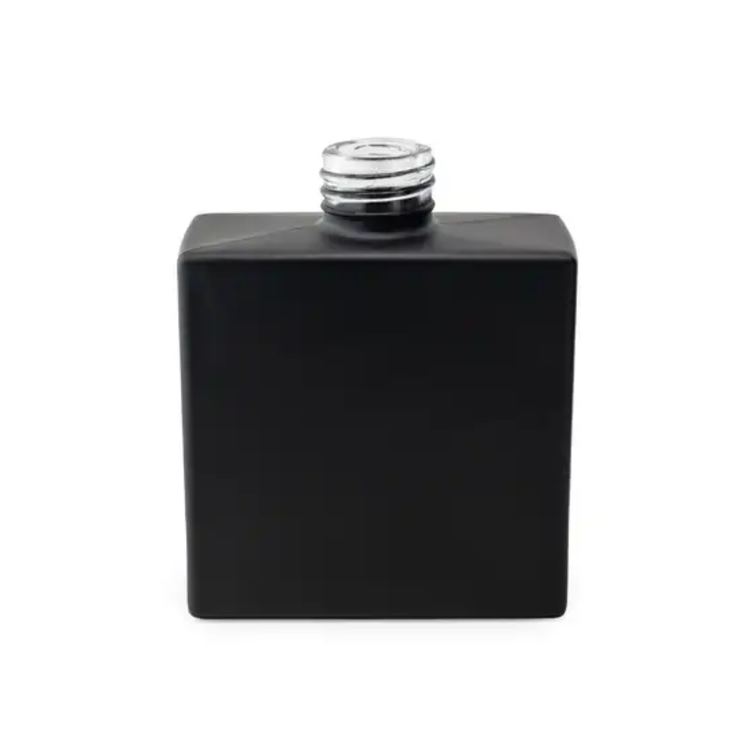 Reed Diffuser Bottle, Square - Matte Black