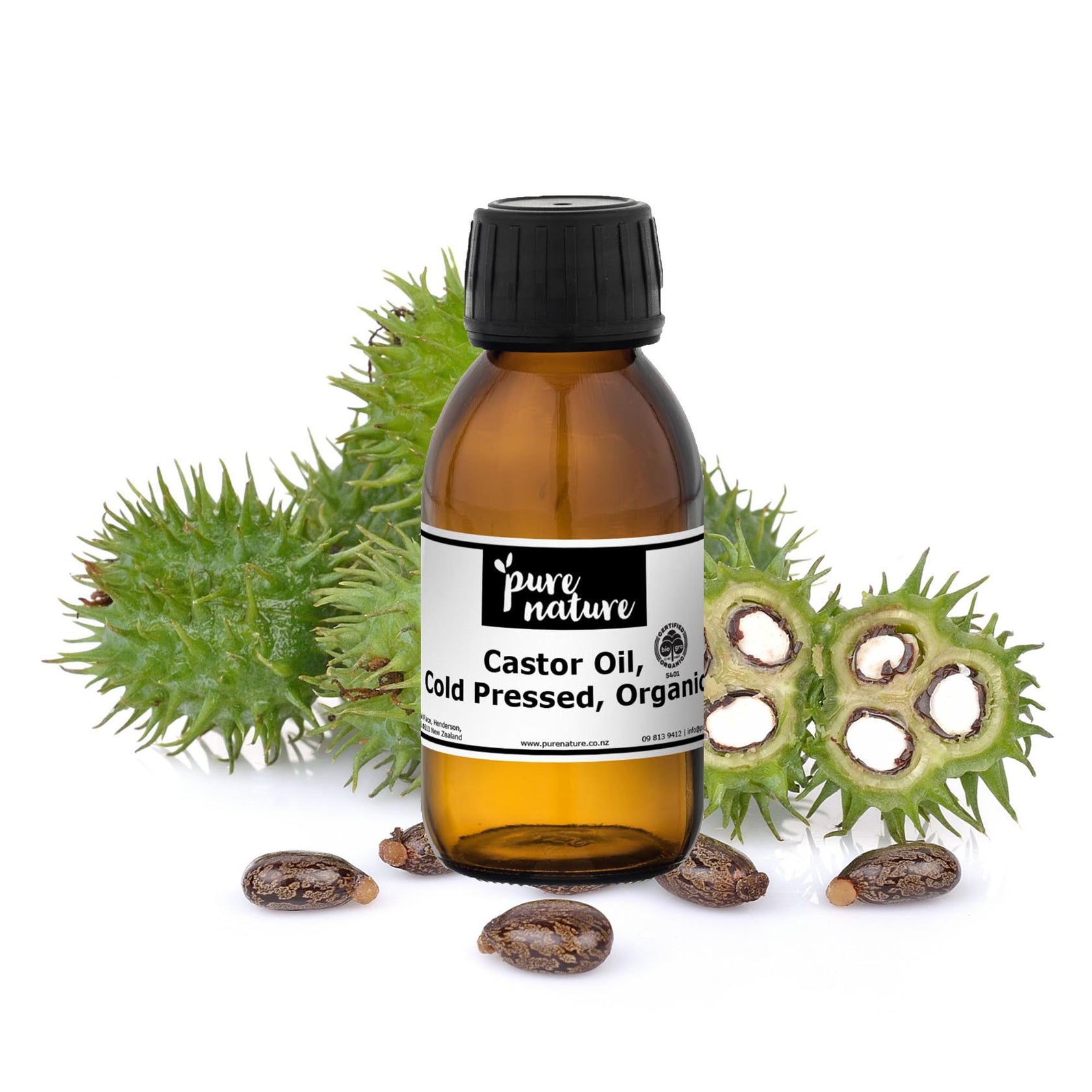 Castor Oil, Cold Pressed Organic PureNature NZ