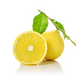 Bergamot Calabrian organic essential oil in a glass bottle with a citrus fruit and leaves, for natural aromatherapy and skincare.