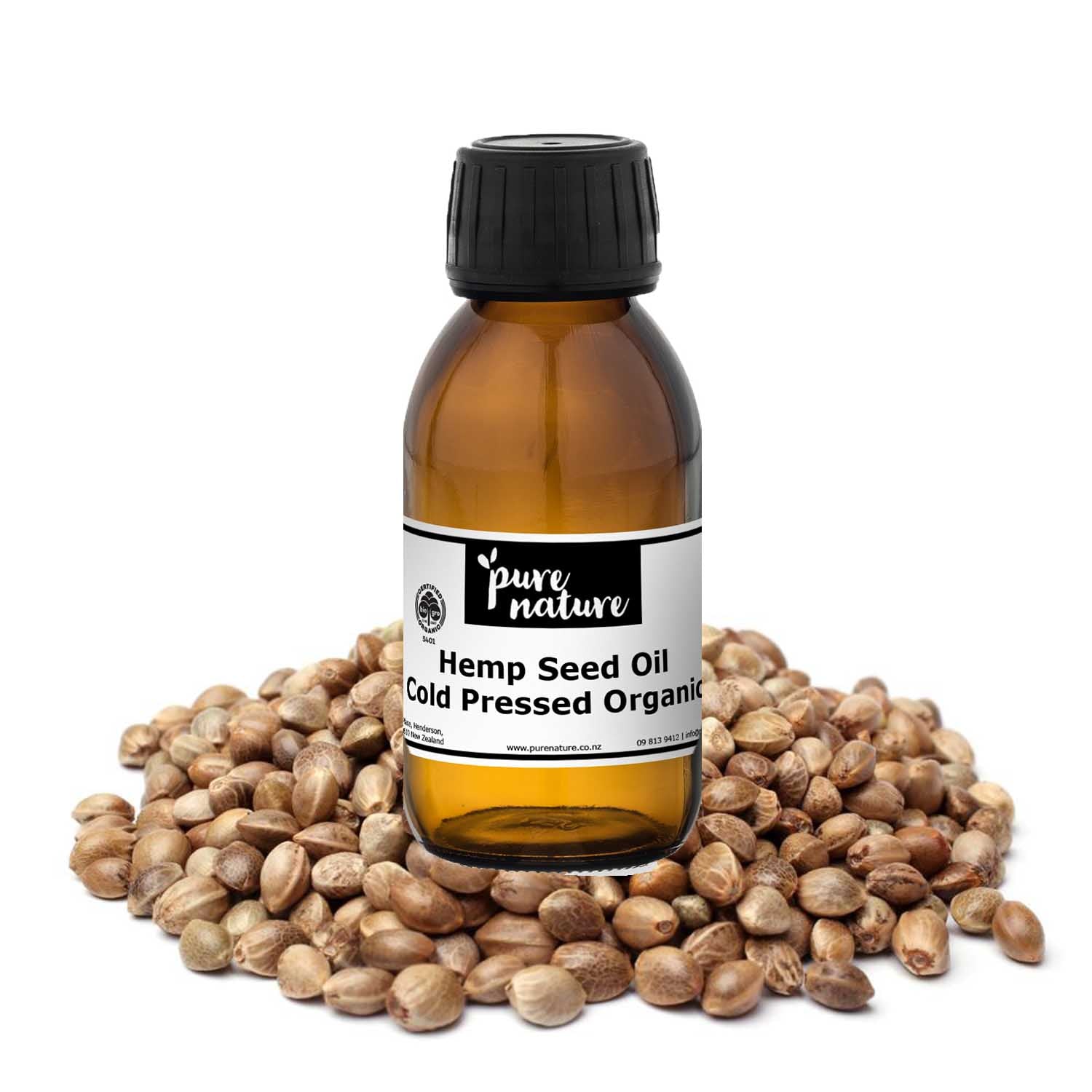 Hemp Seed Oil Cold Pressed, Organic PureNature NZ