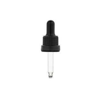 10ml Tamper Evident Dropper 18mm - Black