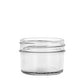 4oz jelly jar for candle making by purenaturenz, clear glass container with a metal lid, ideal for homemade candles.
