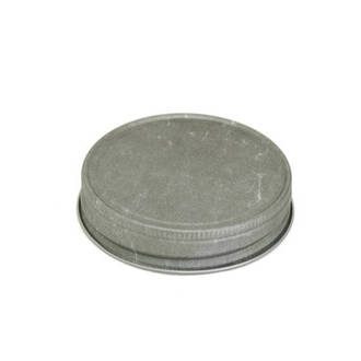 Purenaturenz pewter jelly lid for candle making, round metal lid with smooth finish and decorative edge for candle jars.