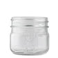 Purenaturenz 4oz mason jar used for candle making, clear glass container with metal lid, suitable for DIY candle projects.