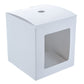 White straight-sided tumbler box from purenaturenz, ideal for candle making, with a smooth, clean design and sturdy construction.