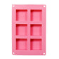 Soap Mould - Square, 6 Cavity
