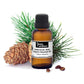 Organic cedarwood atlas essential oil from purenaturenz, showcasing a dark amber glass bottle with a white label and wooden cap.