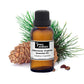 Bottle of purenaturenz Virginian Cedarwood Essential Oil with a wooden dropper and natural background.