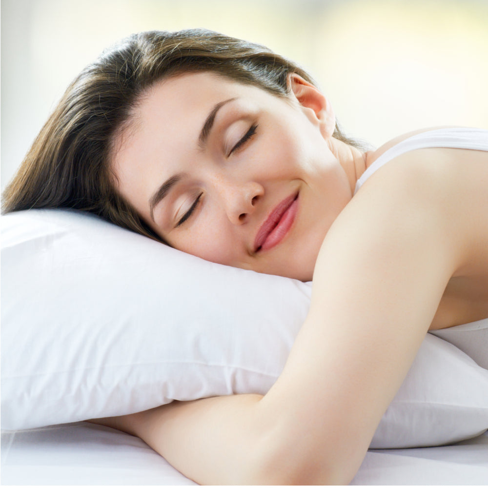 Purenaturenz Sleep Easy Blend essential oils bottle with calming aromatic essential oils for relaxation and better sleep.