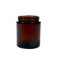 Amber 100ml glass pot for packaging by purenaturenz, showcasing a clear, durable container with a secure lid.