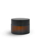 30ml amber glass pot for packaging by purenaturenz, showing a small, clear glass container with a secure lid.