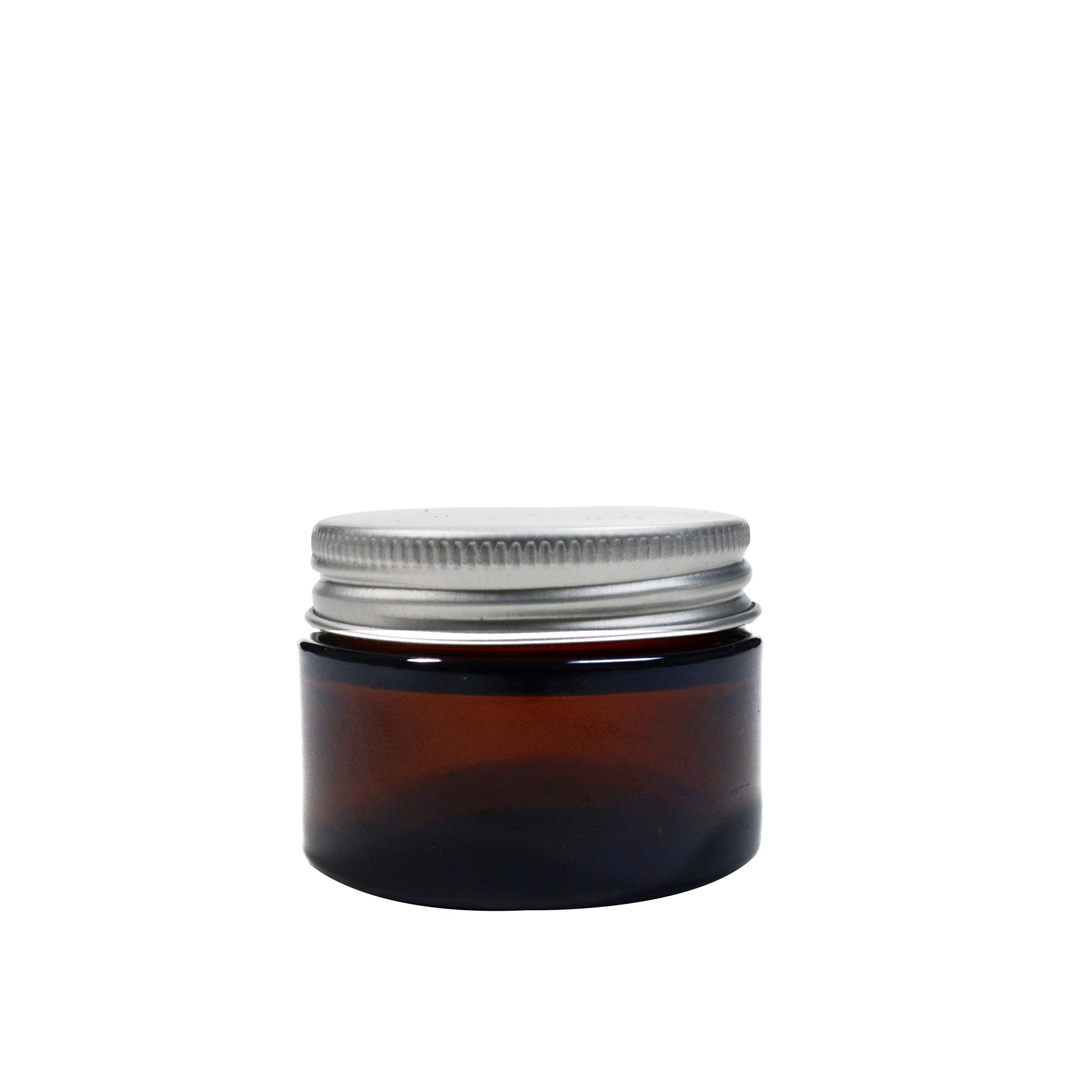 Amber 30ml glass pot with lid, ideal for packaging, by purenaturenz, showing the small glass container with lid in the image.